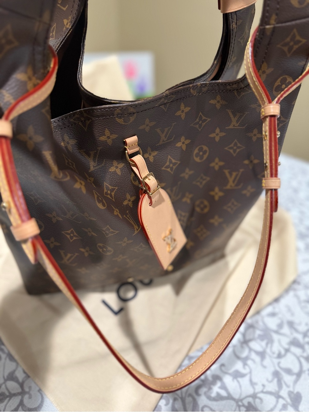 Louis Vuitton Monogram Canvas Hobo Shoulder Bag in Brown and Natural - Picture 9 of 16